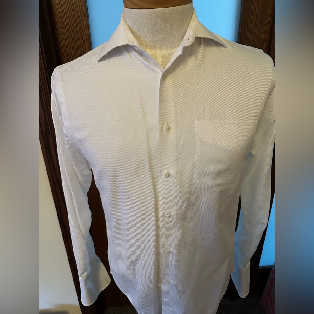Men’s Nordstrom White Dress Shirt Size 14.5 -33 Tailored fit only $8